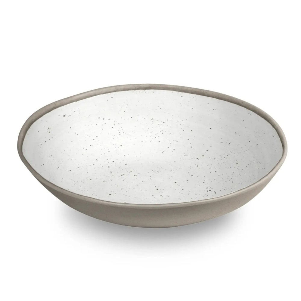 Assiette à soupe ou salade en melamine et bambou 8.5 po