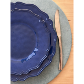 Assiette à dîner 100 % mélamine Indigo 11 po, 27,94 cm