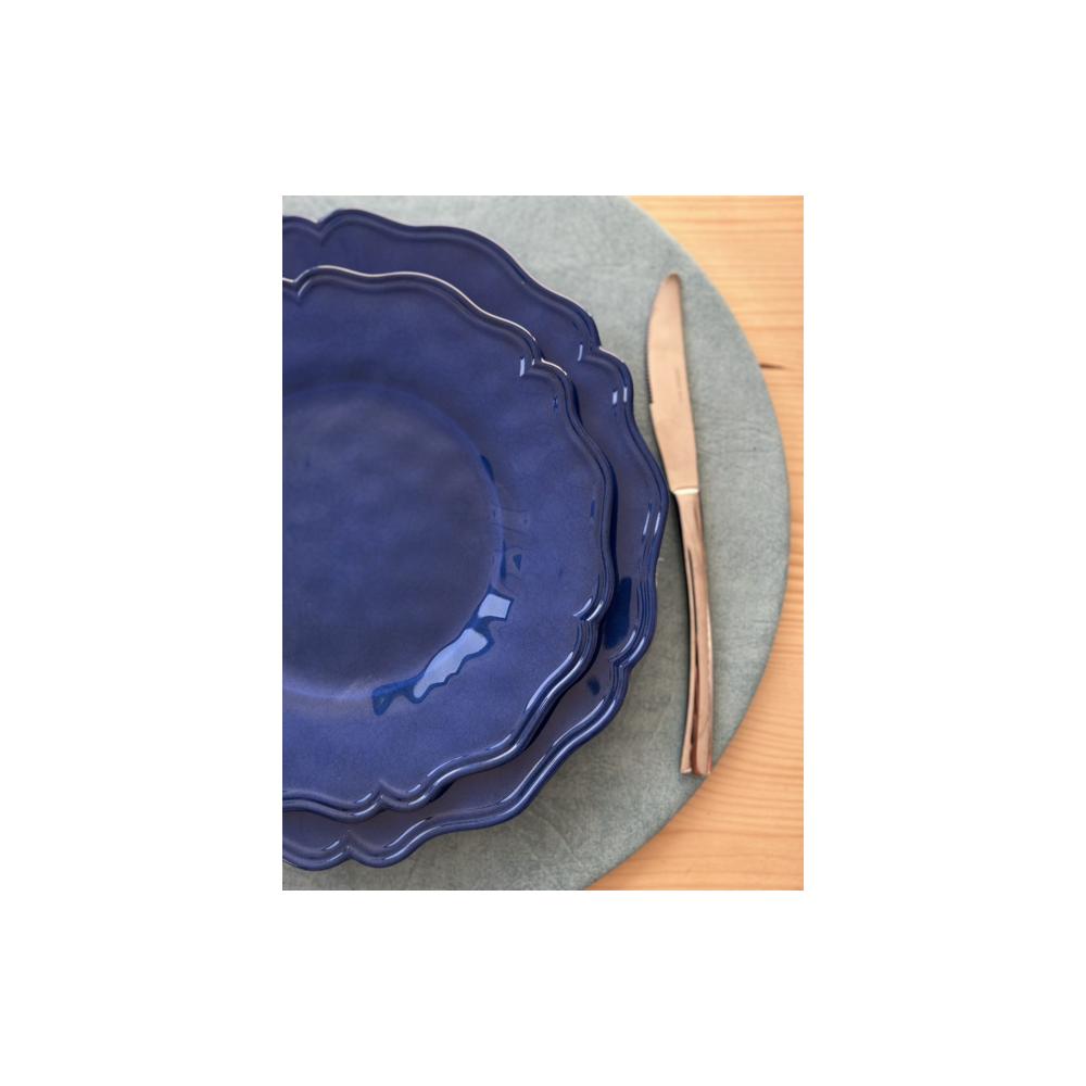 Assiette à dîner 100 % mélamine Indigo 11 po, 27,94 cm