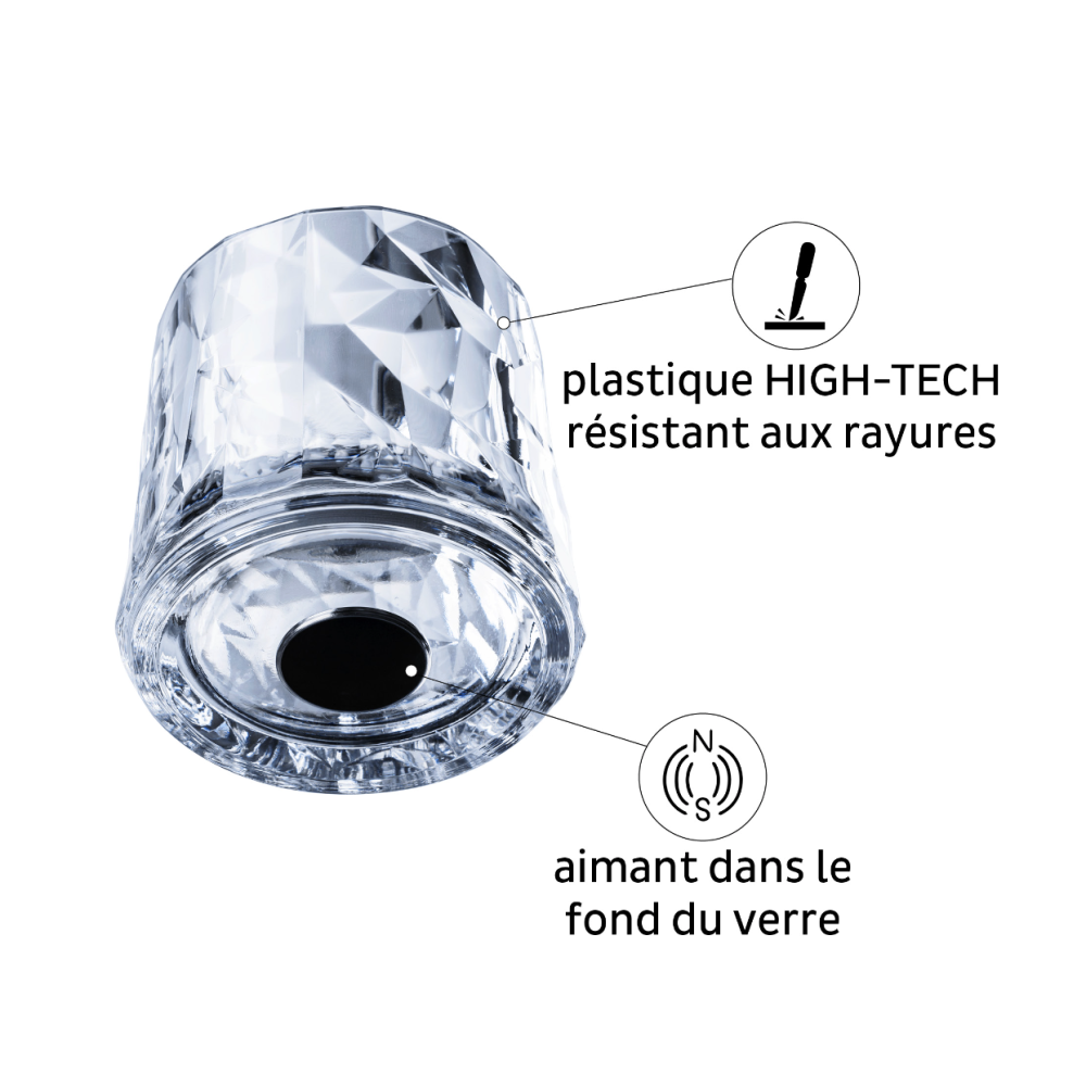 2 Verres en Plastique Magnétiques TUMBLER