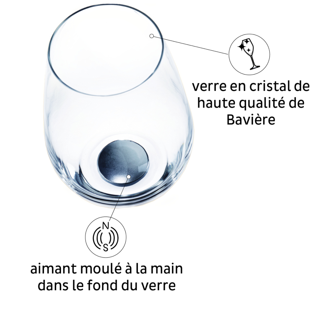 Verres en Cristal Magnétiques LONGDRINK